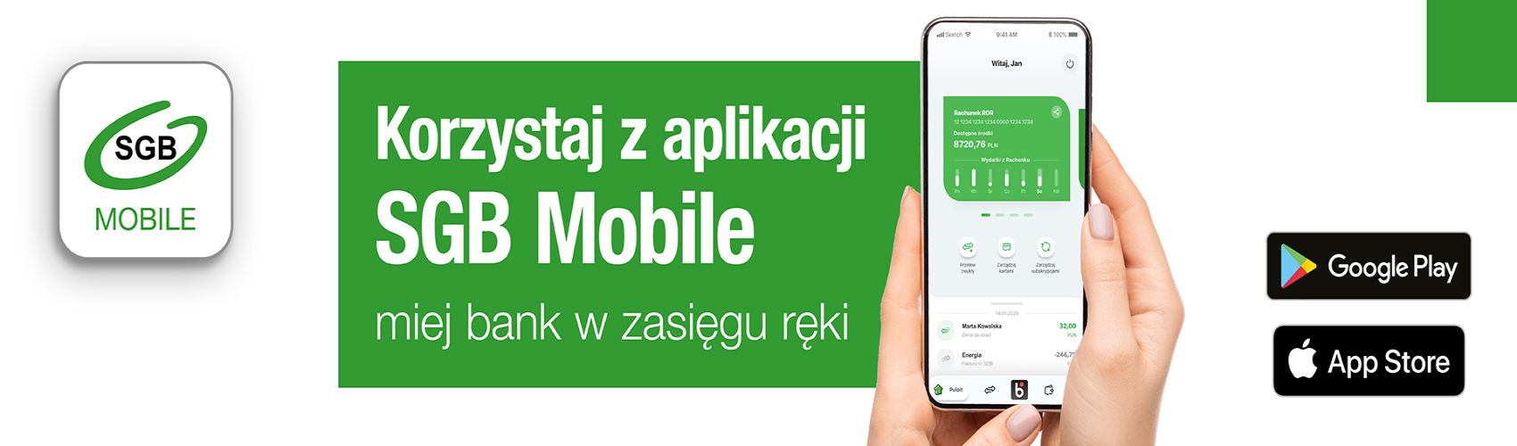 Korzystaj z aplikacji SGB Mobile - miej bank w zasięgu ręki